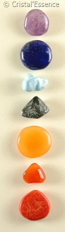 Un choix de pierres pour un exercice sur les chakras
